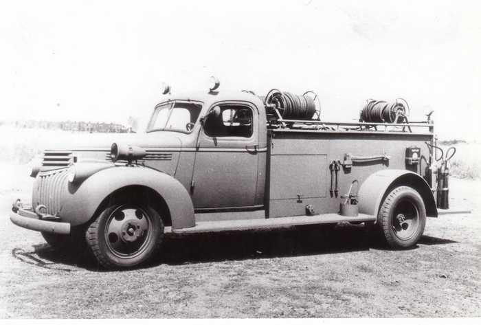 8x10 Photo Brattleboro Vermont Fire Dept 1939 Chevrolet City Service Truck 